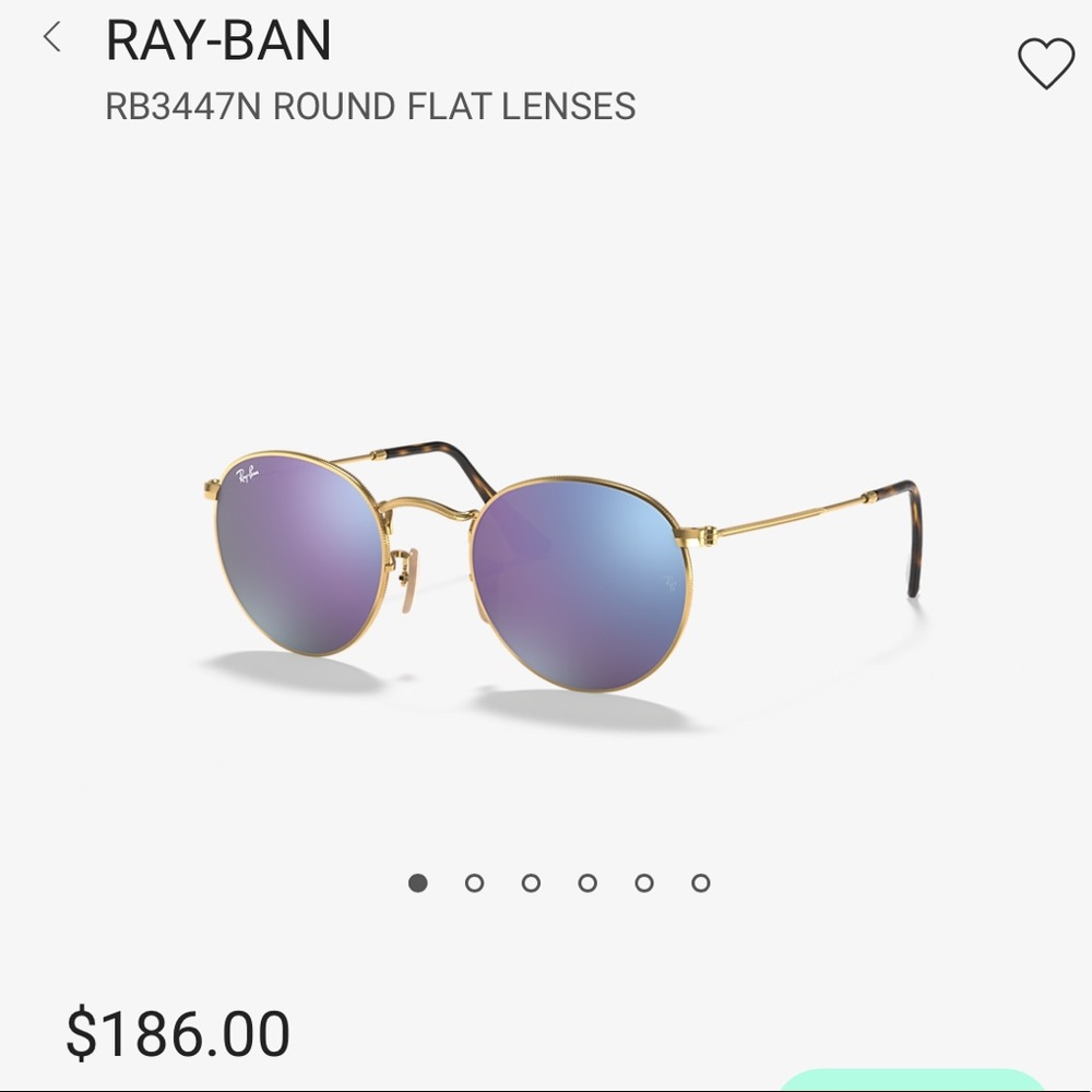EXCELLENT CONDITION. Ray-Ban Original Round Flat Sunglasses